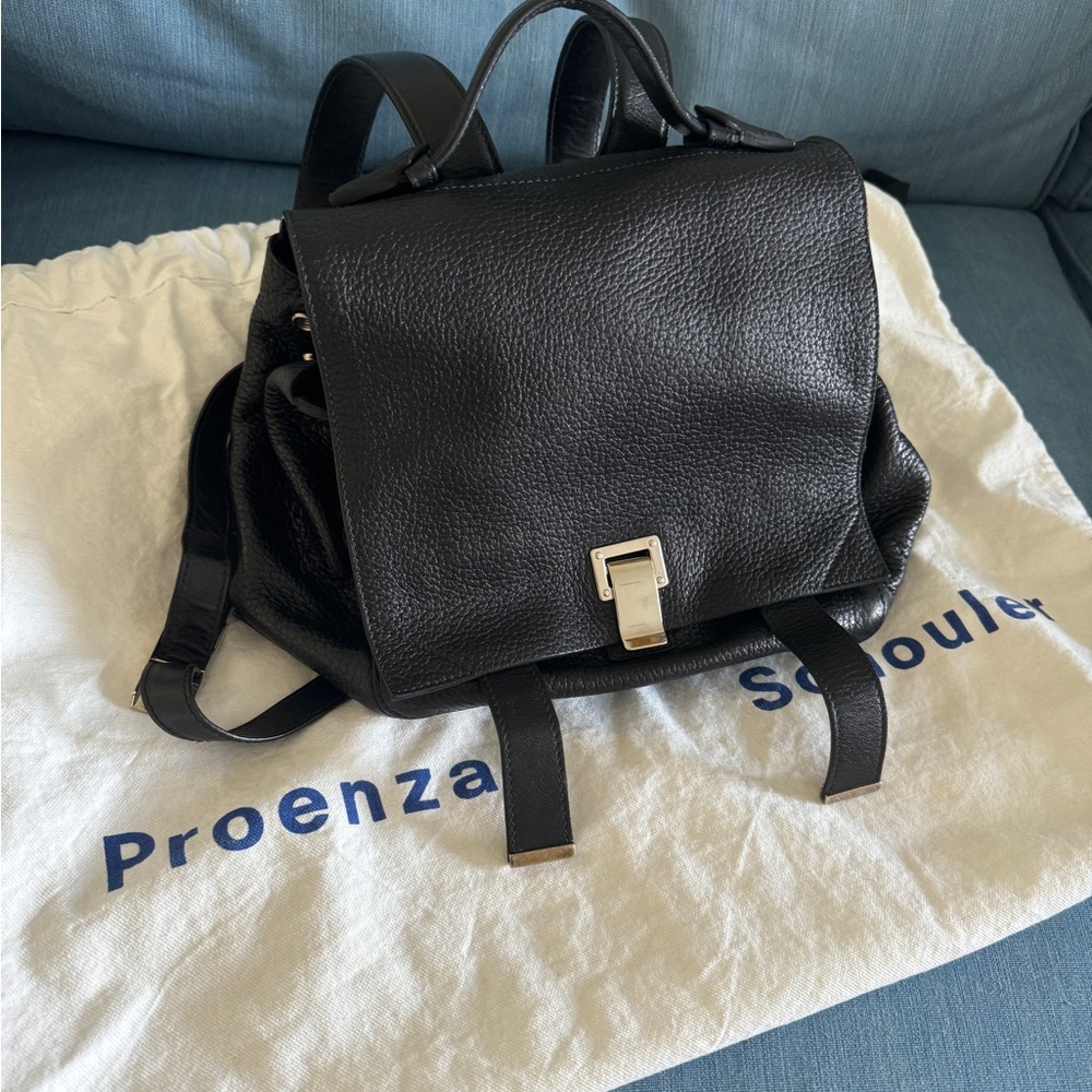 Proenza Schouler Black Leather Backpack
